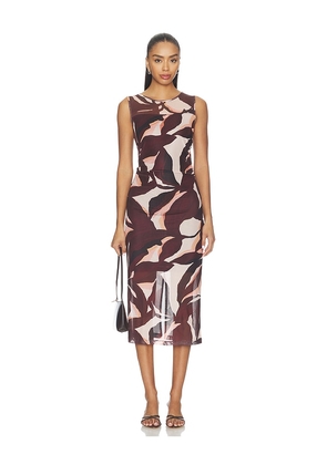 Sanctuary Desire More Mesh Cinch Dress in Brown. Size XS. Also in S, M, L, XL.