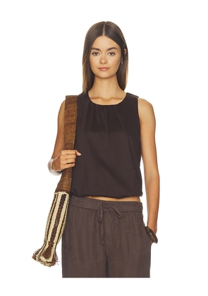 Sanctuary Retreat Bubble Tank Top in Brown. Size XS. Also in S, M, L.