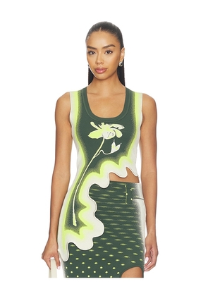 PH5 Kerry Wavy Tank Top in Green. Size XS. Also in S, M, L, XL.