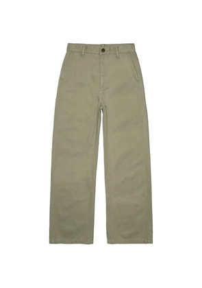 Nudie Jeans Wendy herringbone wide-leg trousers - Green