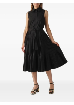 MeimeiJ pleated sleeveless midi shirt dress - Black