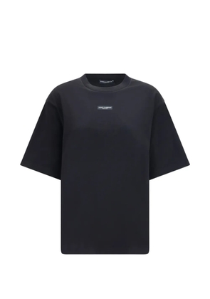 Dolce & Gabbana logo-plaque cotton T-shirt - Black