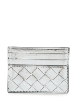 Bottega Veneta Pre-Owned Intrecciato leather card holder - Silver