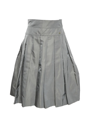 CHANEL Pre-Owned silk midi pleated skirt - Grey