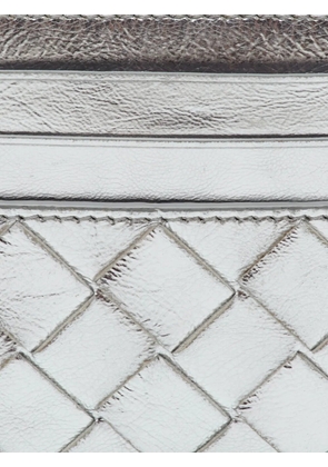 Bottega Veneta Pre-Owned Intrecciato leather card holder - Silver