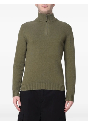 Colmar quarter-zip logo-patch sweater - Green