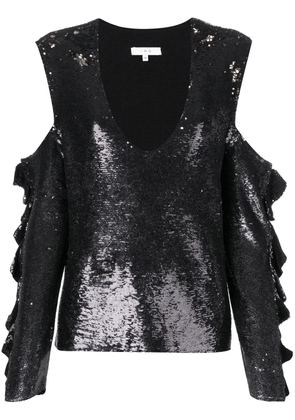 IRO cut-out sequin blouse - Black
