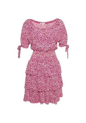 Maje animal-print midi dress - Red