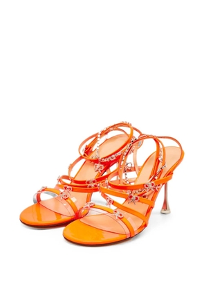 MACH & MACH Camille crystal-embellished sandals - Orange