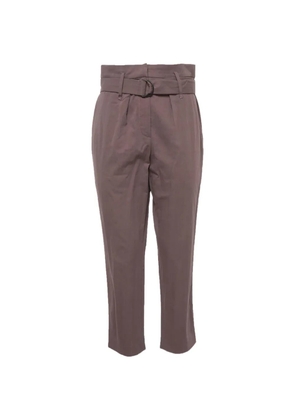 Brunello Cucinelli belted straight-leg trousers - Purple