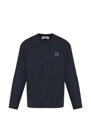Stone Island logo-patch long-sleeve T-shirt - Blue