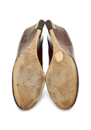 Tory Burch leather wedge pumps - Brown