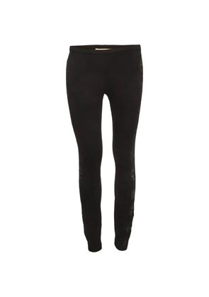 PUCCI Pre-Owned lace-trim slim-fit trousers - Black