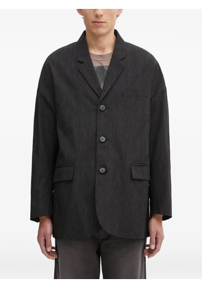 visvim pinstripe-pattern blazer - Black