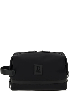 Boggi Milano logo handle beauty case - Black