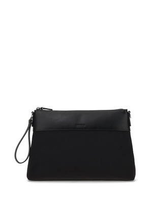 Boggi Milano logo strap clutch bag - Black