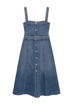 Simkhai Alba belted buttoned midi dress - Blue