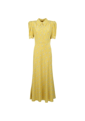 Alessandra Rich printed midi dress - Yellow