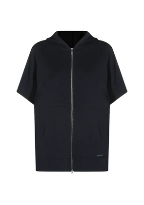 Max Mara short-sleeve zip-up hoodie - Blue
