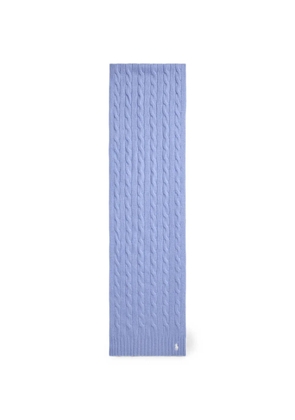 Polo Ralph Lauren cable-knit Pony scarf - Blue