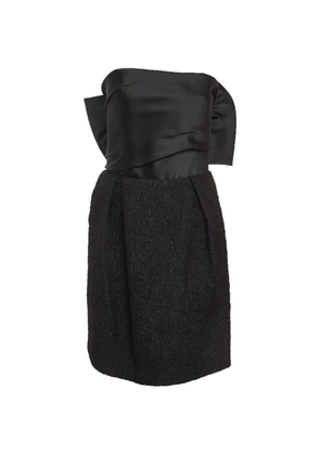 Lanvin Pre-Owned 2013 bow-detail strapless midi dress - Black