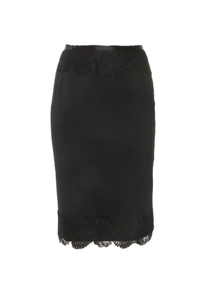 Dolce & Gabbana Pre-Owned lace-trim pencil skirt - Black