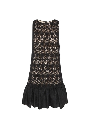 Red Valentino Vintage lace flounce-hem midi dress - Black