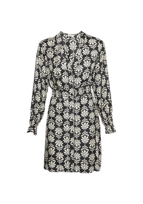 SANDRO Illiana floral-print mini dress - Black