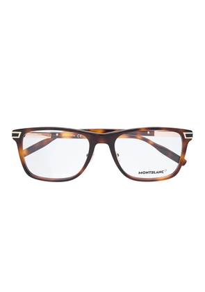 Montblanc square frame glasses - Brown