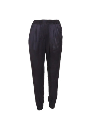 Lanvin Pre-Owned satin lace trousers - Blue