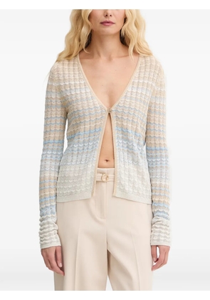 GUESS USA chevron-knit cardigan - Neutrals
