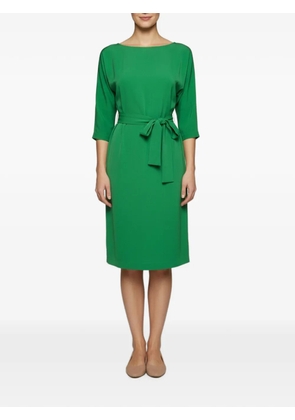 Dvf Vintage belted crepe midi dress - Green