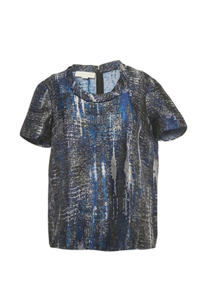 Stella McCartney Pre-Owned short-sleeve jacquard blouse - Blue