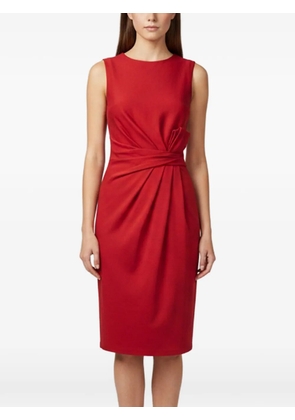 Ferragamo Pre-Owned Origami-pleated wool dress - Red