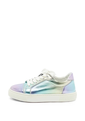 Christian Louboutin Pre-Owned Vierissima iridescent leather sneakers - Blue