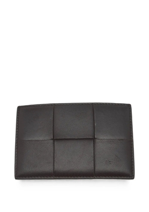 Bottega Veneta Pre-Owned Cassette Intrecciato leather card holder - Brown