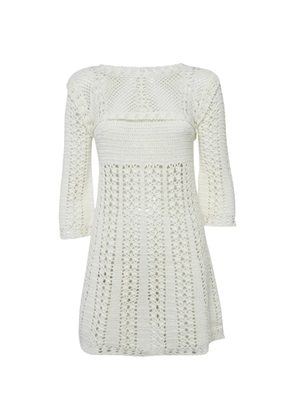 Elisabetta Franchi long-sleeves mini dress - White