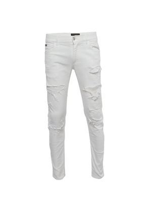 Dolce & Gabbana Pre-Owned distressed skinny jeans - White