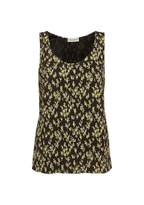 Sonia Rykiel Pre-Owned floral-print tank top - Brown