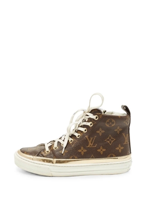 Louis Vuitton Pre-Owned monogram high-top sneakers - Brown