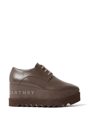 Stella McCartney Elyse logo-detail derby shoes - Brown