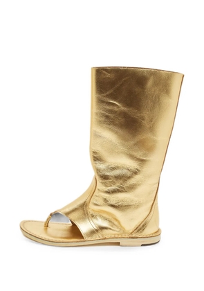 Pierre Hardy cut-out thong ankle sandals - Gold