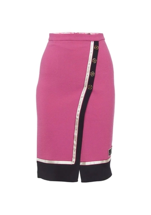 Elisabetta Franchi logo-plaque pencil midi skirt - Pink