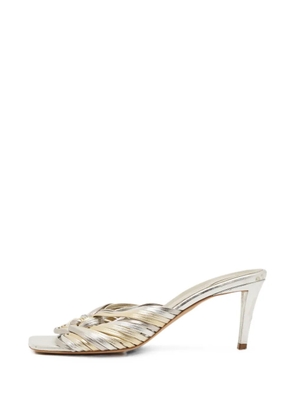 Stella McCartney Pre-Owned knotted leather heeled sandals - Silver