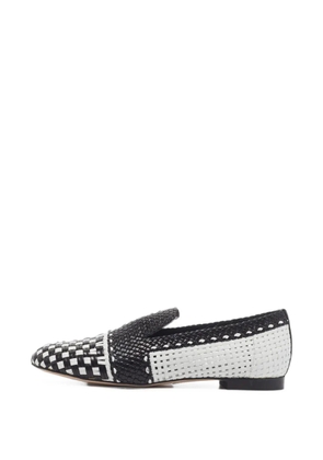 Stuart Weitzman woven leather loafers - Black