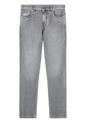 Versace frayed straight-leg jeans - Grey