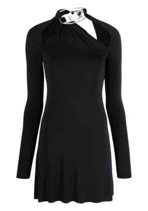 Diesel logo-plaque minidress - Black