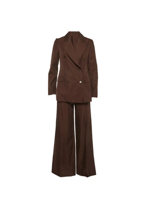 JOSEPH double-breasted silk suit - Brown