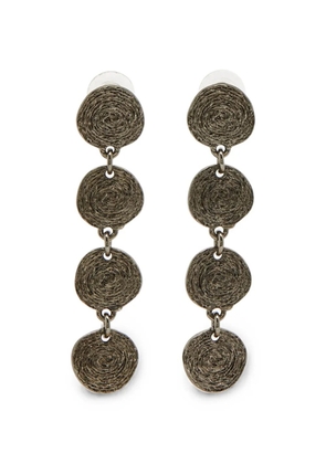 Oscar de la Renta Pre-Owned drop-design earrings - Grey