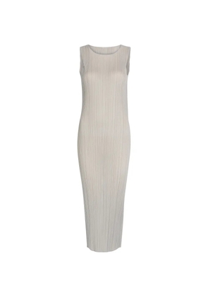 Pleats Please Issey Miyake sleeveless midi dress - Grey